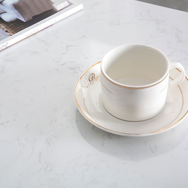 Glam Specialty Bar Dining Table Stone Bistro Bar Table with Shelves