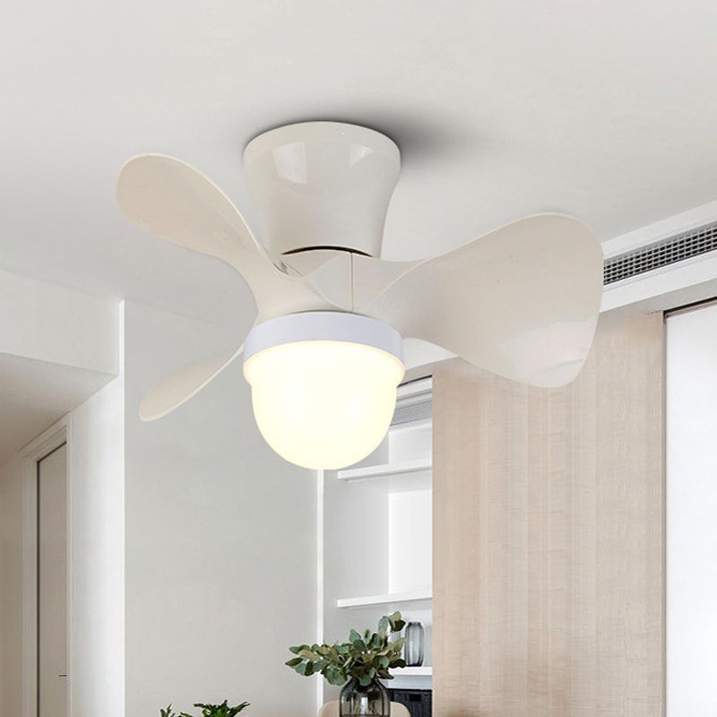 22 "breites Schlafzimmer -Anhänger Lüfter Licht zeitgenössische Halbmontagebeleuchtung mit Schüssel Acrylschatten, 3 Klingen