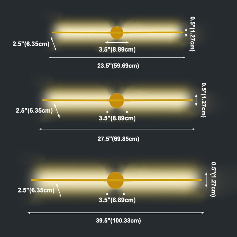 Metalen wandlicht SCONCES LED HEDENDAAGE WANDELEMENTEN LICHTBEWIKT IN ZWART/GOUD