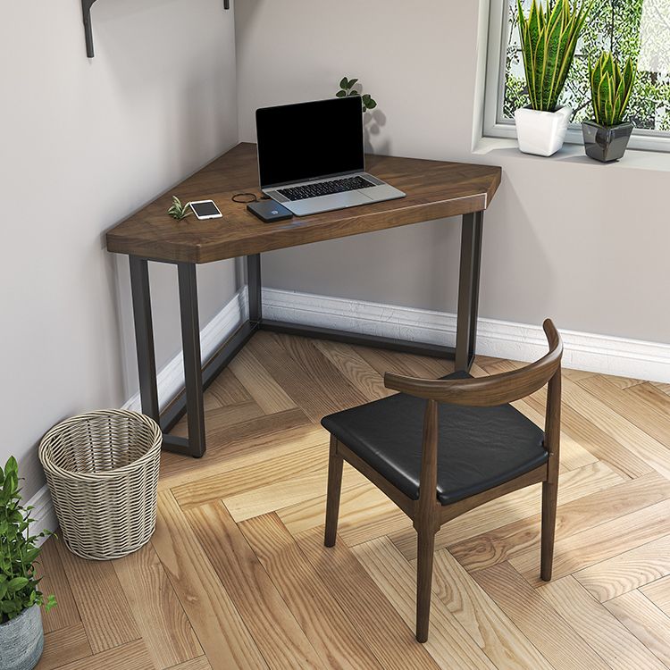 Modern Style Office Desk Solid Wood Home Use Desk with Metal Legs