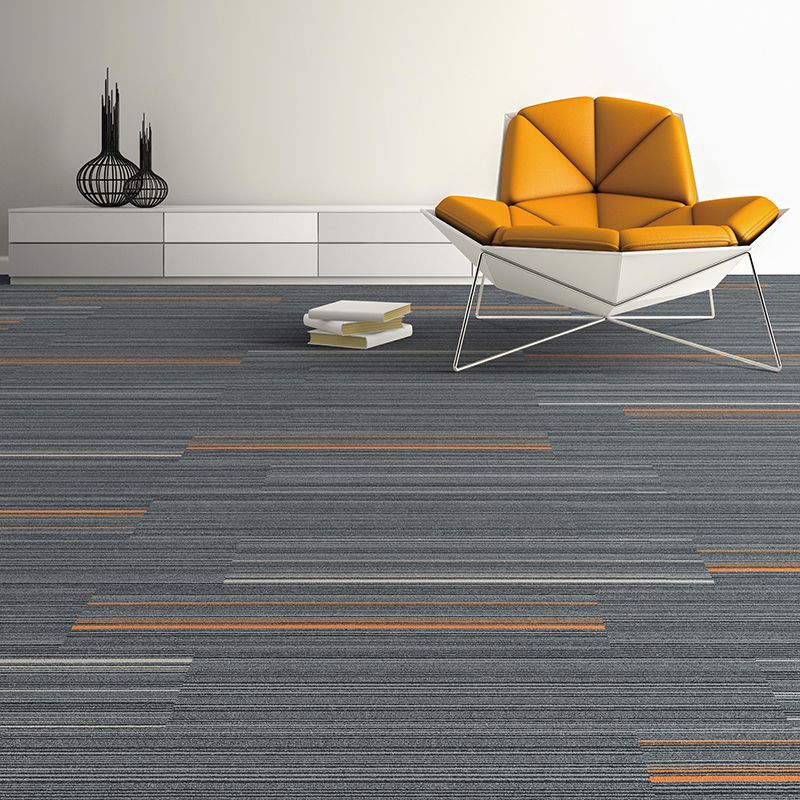 Gray Tone Level Loop Carpet Tile Self Adhesive Indoor Office Carpet Tile
