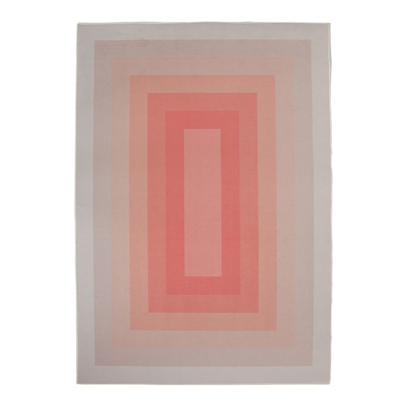 Light Green Minimalist Rug Plolyester Striep Area Rug Stain Resistant Rug for Home Decor