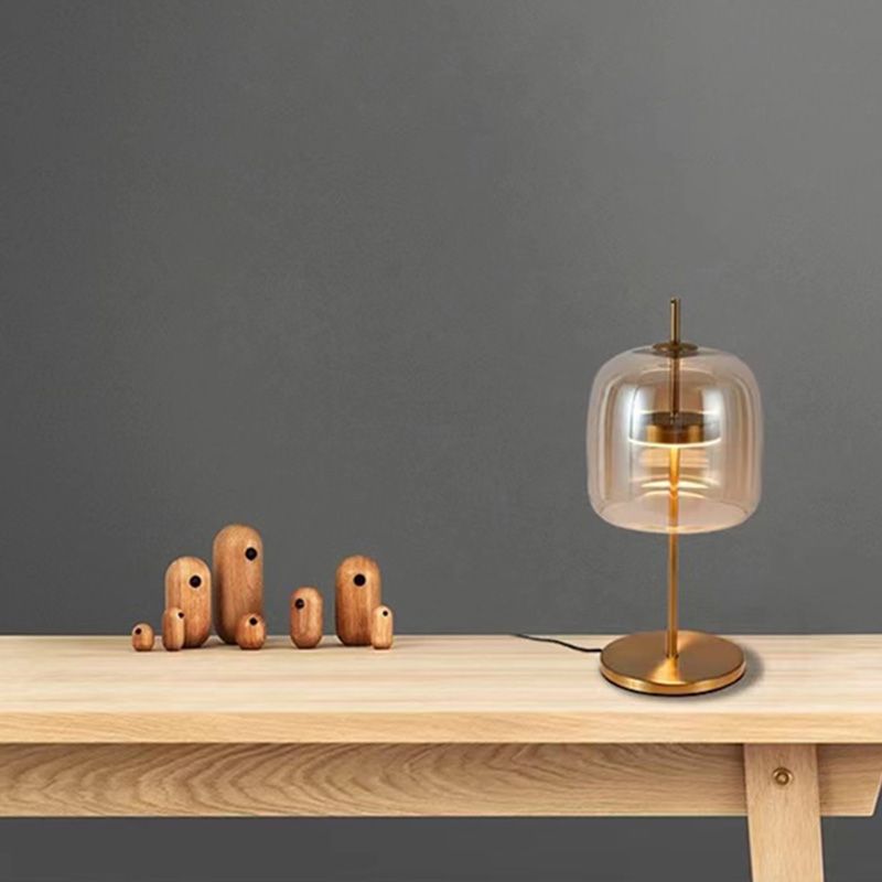Ultra-modern Simplicity Bell Table Lamp Glass Nightstand Lamp for Bedroom