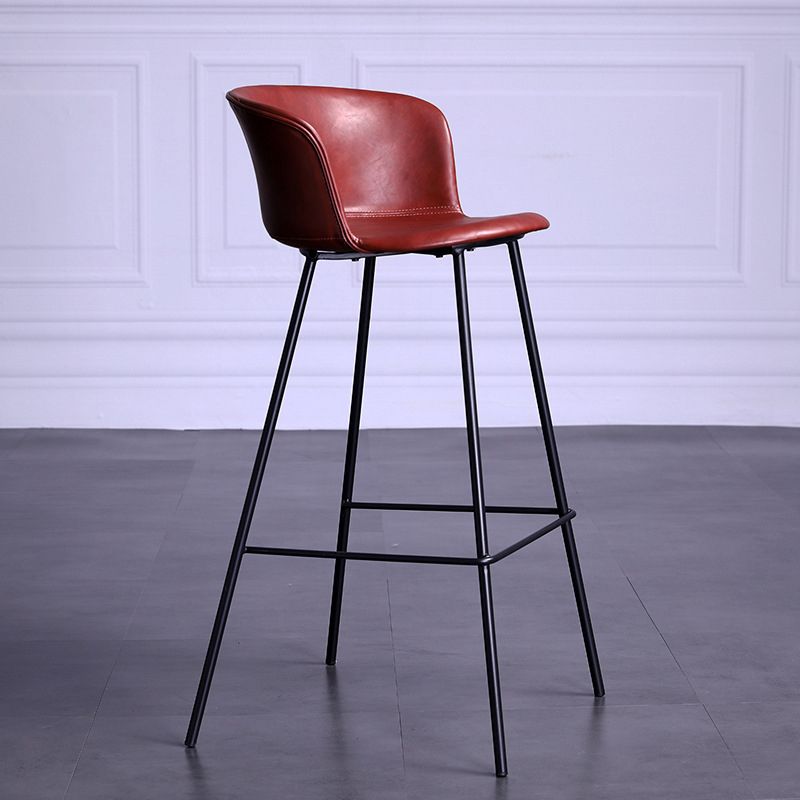 Modern Bar-stool Bucket Seat Counter Bar Stool with Metal Legs for Home Use
