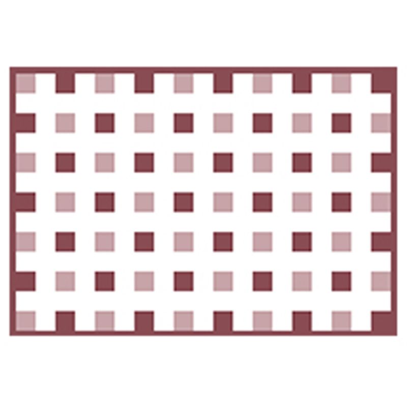 White Tone Simplicity Area Rug Polyester Buffalo Check Rug Non-Slip Backing Indoor Rug for Bedroom