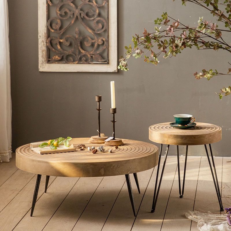Modern Coffee Table Solid Wood Coffee Cocktail Table for Living Room