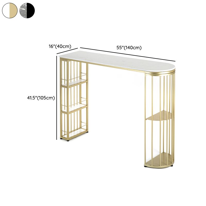 1/2/3 Pieces Oval Modern Faux Marble Top Counter Height Pub Set