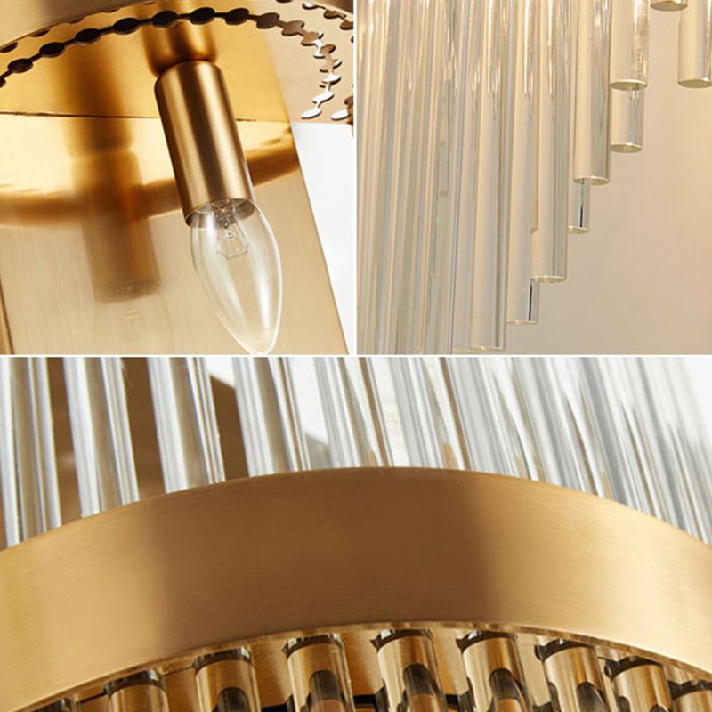 Unique Shape Wall Light Fixture Modern Crystal Wall Mounted Lighting in Gold Finish