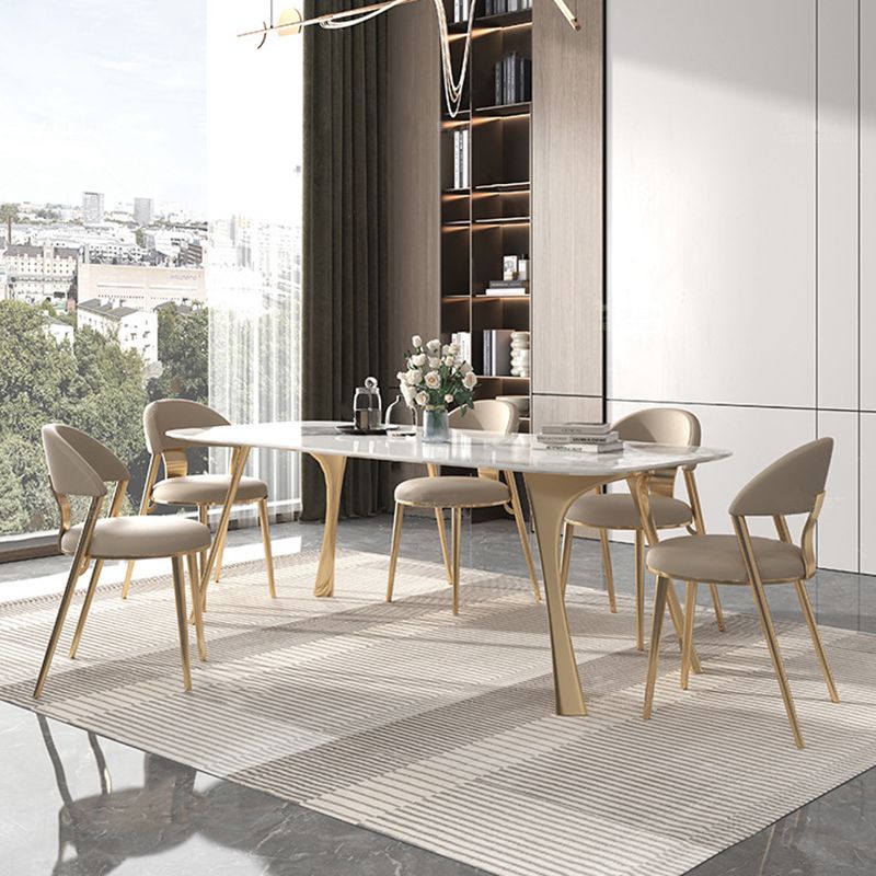 Glam Sintered Stone Dining Set 1/4/5/6/7 Pieces Dining Set for Dining Areas