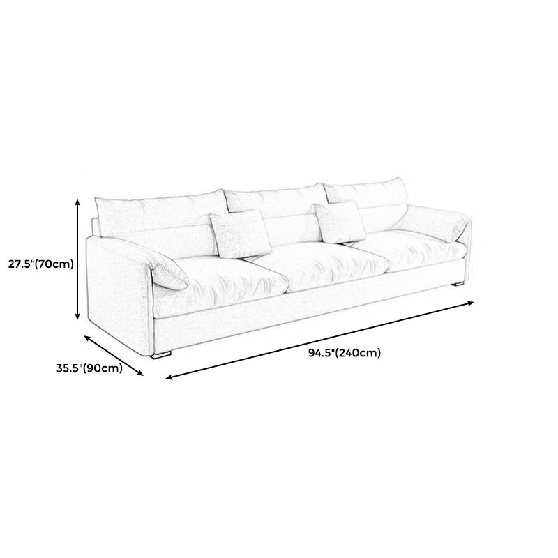 Beach Biscuit Back Standard Sofa 27.6"High Pillow Top Arm Sofa, Beige