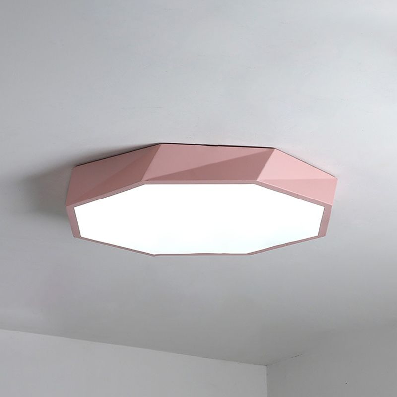 Acrilico Macaron LED de monte en el moderno estilo creativo de acero de techo geométrico de luz para dormitorio