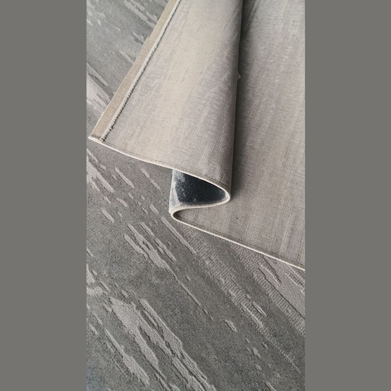 Grey Tone Simplicity Area Carpet Polyester Abstract lines Indoor Rug Washable Carpet for Living Room