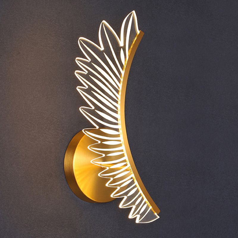 Modern Unique Shape Wall Mount Light Fixture Sconce Lamp in Gold for Dining Room