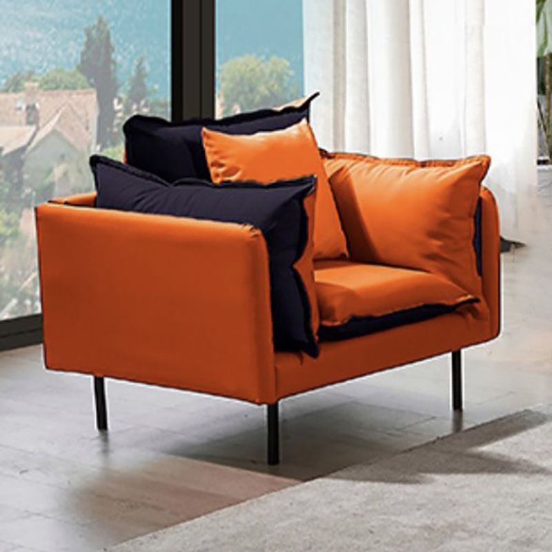 Moderner Stil quadratischer Armlehre Schwamm Kissen Kissen tragen resistente Napa -Ledersofa