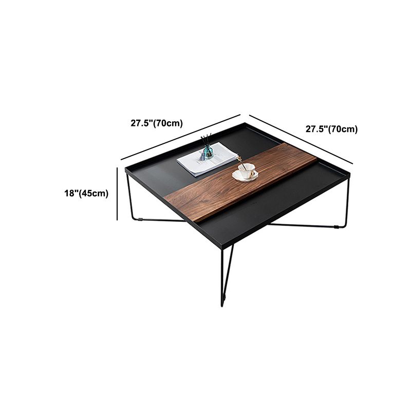 Rectangular/square Cross Table Base Metal Mid-century Modern Style Coffee Table