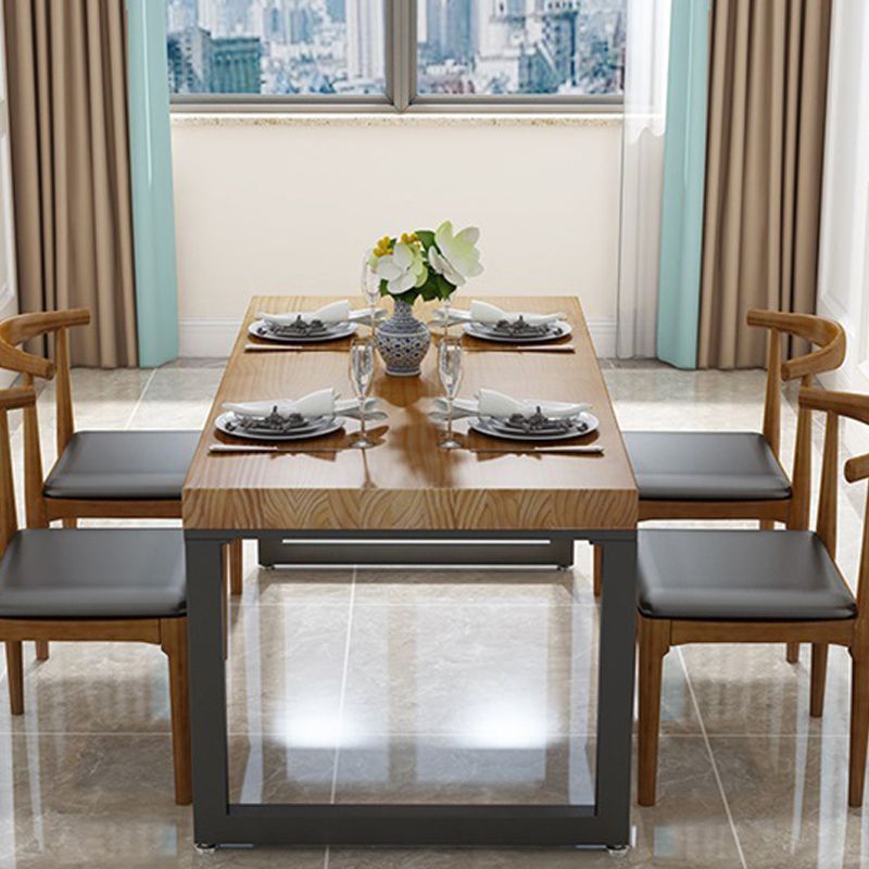 Contemporary Solid Wood Dining Table Rectangle Dining Table for Home Use