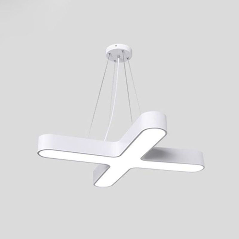 X -förmiges Restaurant Anhänger Leuchte Acryl minimalistische LED -Decke Hanglampe