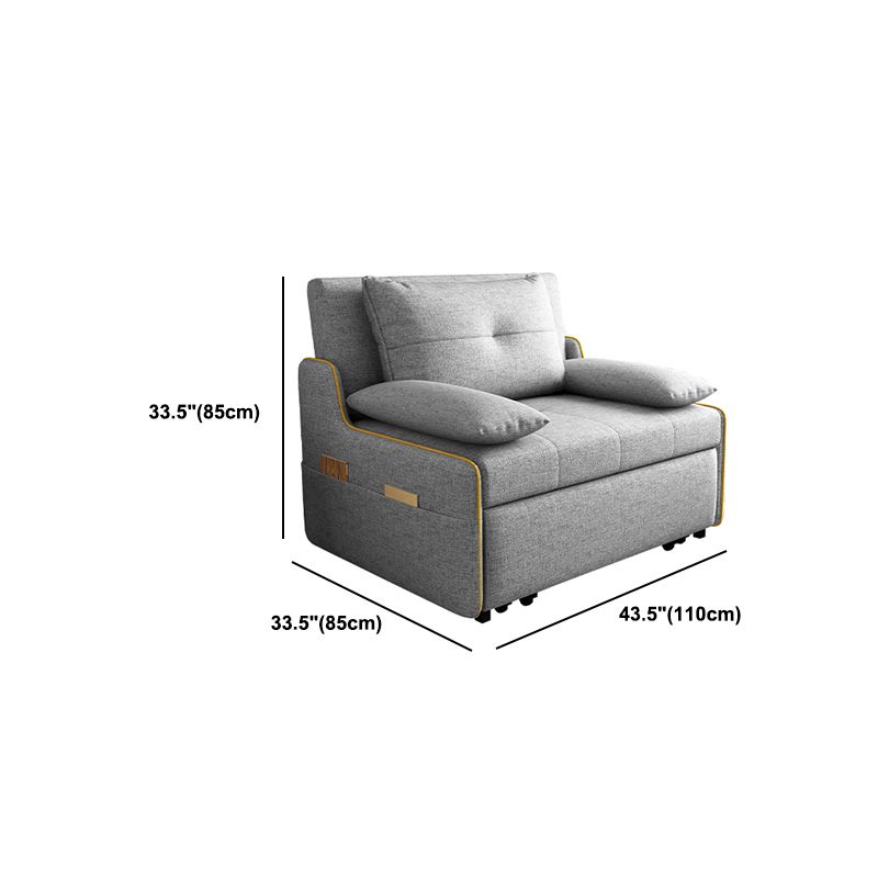 Convertible Contemporary Cotton Blend Bed Sofa Couch in Gray