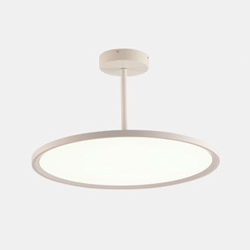1 Light Round Suspension Pendant Modern Style Metal Down Lighting
