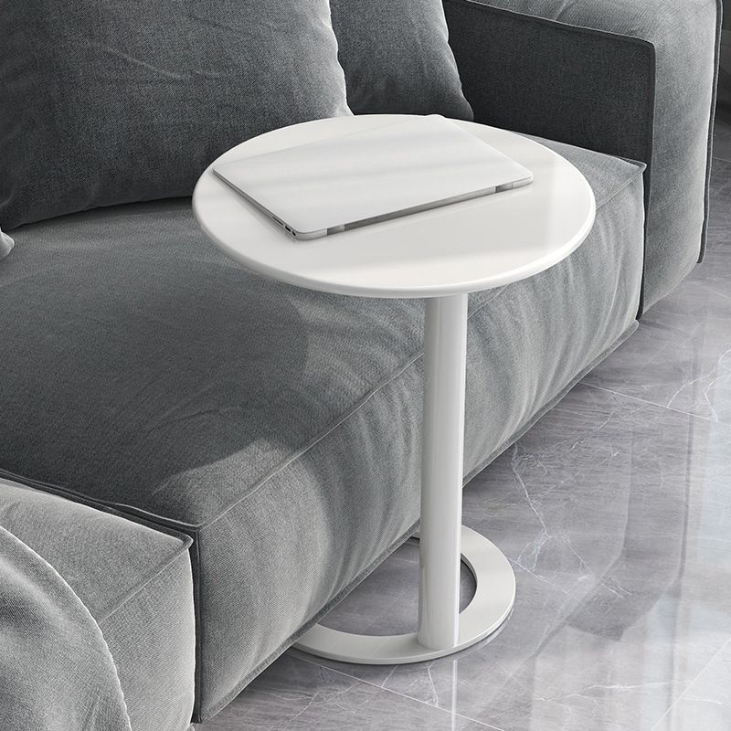 Scandinavian Metal Round End Table Pedestal 18.9"/ 23.6" H Side Table