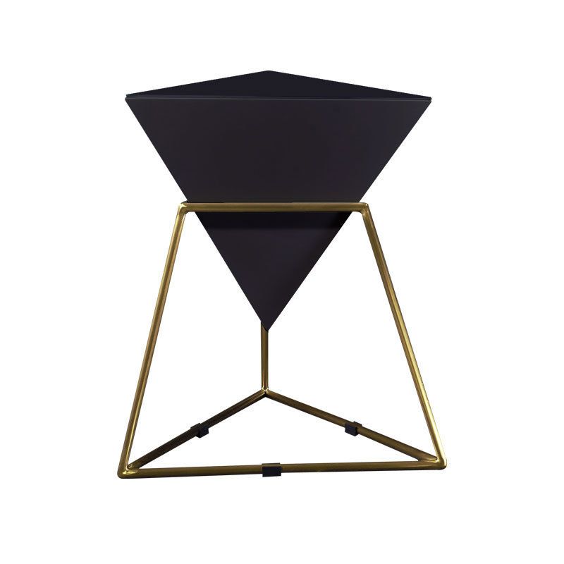 21.6"H Modern Metal Frame Base Solid Color Triangle Coffee Table End Table