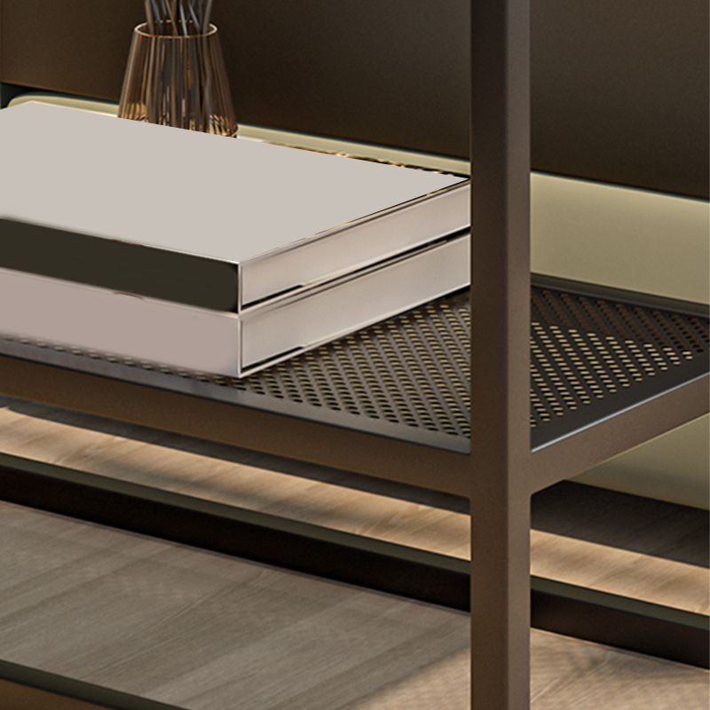Modern Glass Sled End Table Minimalist  Rectangular Corner Table