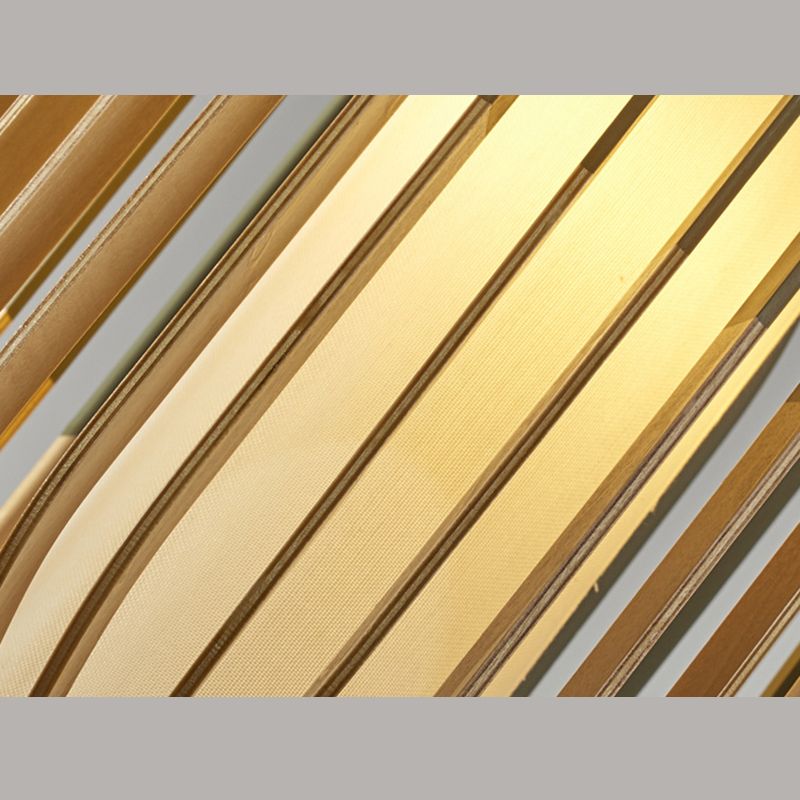 Green Color-Block Lantern Pendant Lamp Modern 1 Head Wooden Hanging Light for Dining Room