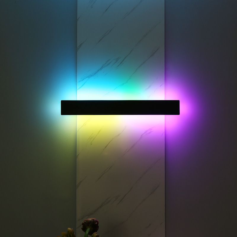 Metal Rectangular Wall Mounted Light Modern Style 1 Light Wall Light Sconces