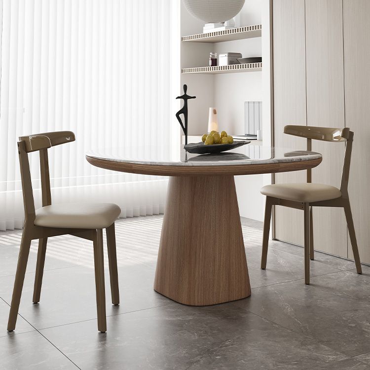Solid Wood Base Table Square Dining Table for Kitchen Dining Room