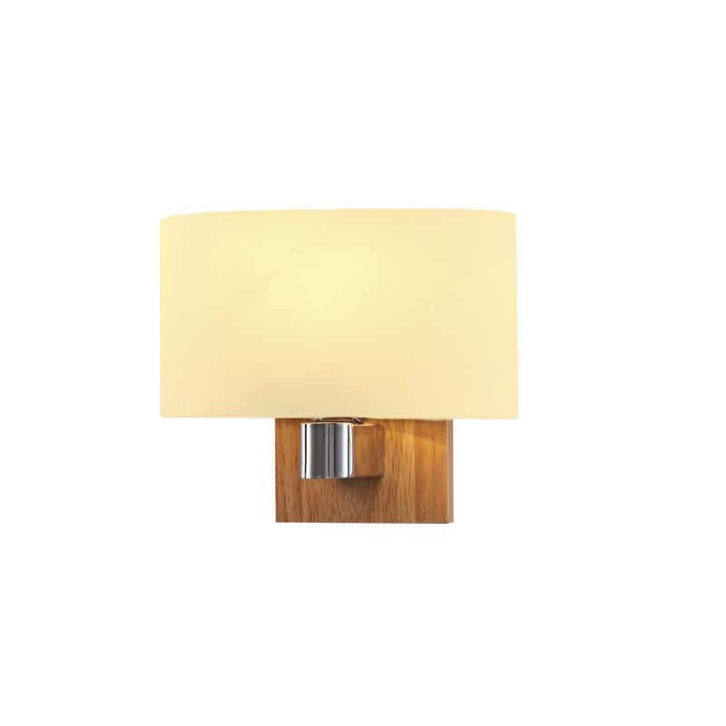 Modern Style Wall Light Wood 1 Light Sconces in Brown for Bedroom