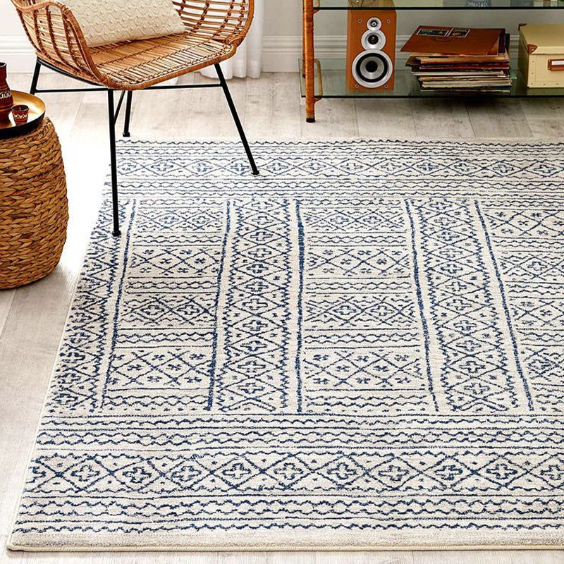 Boho Rug Boho-Chic Area Rug Polyester Easy Care Carpet for Bedroom