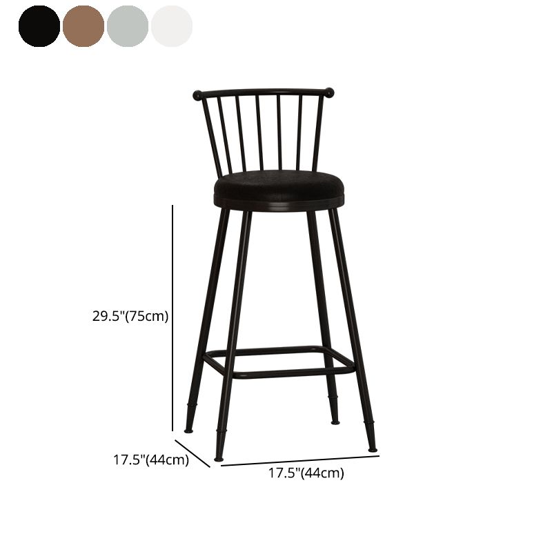 Leather Matte Finish Bristol Stool Low Back Footrest Barstool