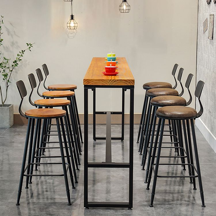 Mesa de barra de boba de madera rectangular moderno barra de interior/mesa de comedor