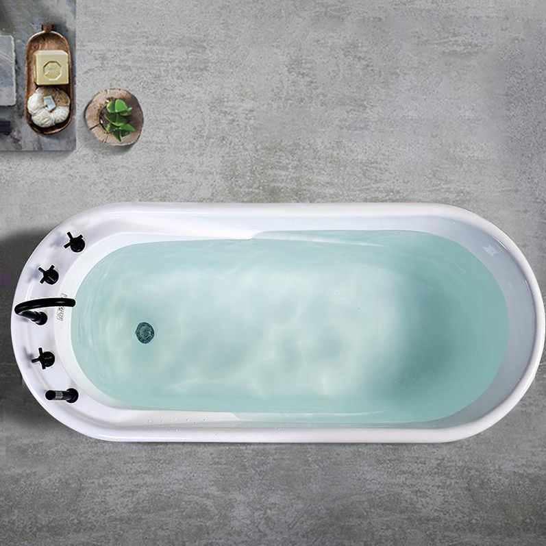 Modern Freestanding Bathtub Acrylic White Bathtub , 28.35-inch Wide (Board not Included)