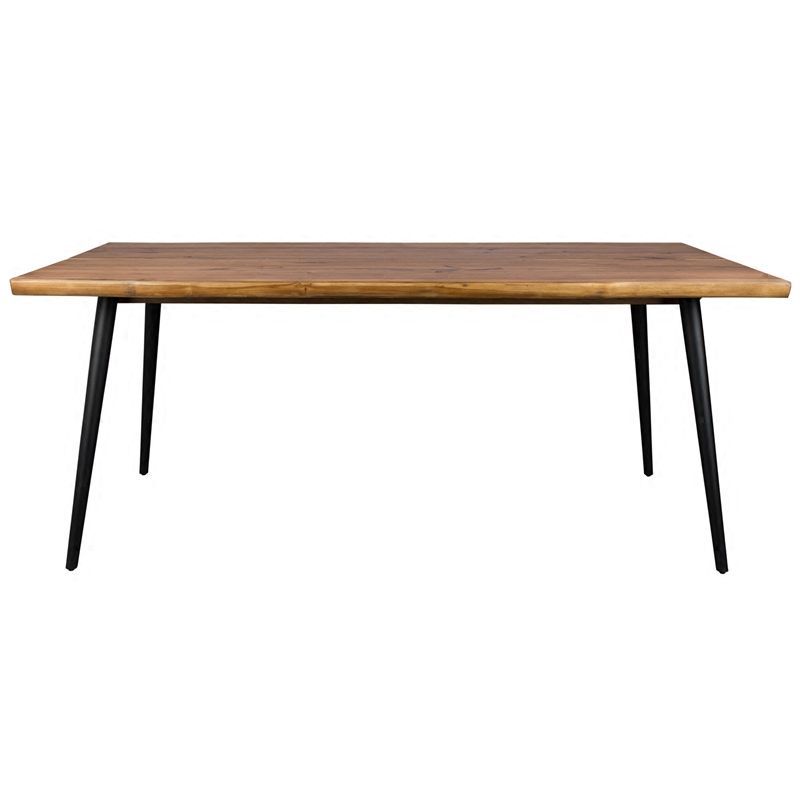 Modern Solid Wood Kitchen Dining Table Standard Rectangle Dining Table with 4 Legs Base
