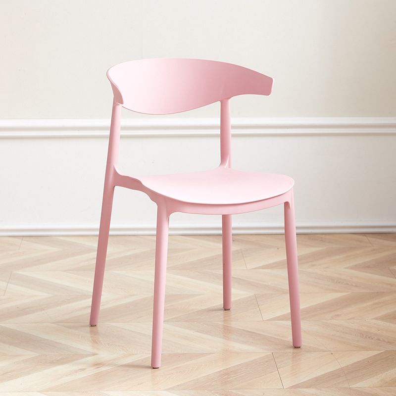 Dining Room Kitchen Dining Chair Open Back Plastic Side Chair