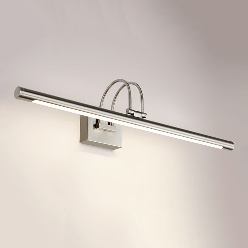 Metal lineare a forma di parete sconce moderno stile singolo specchio a parete luce montata