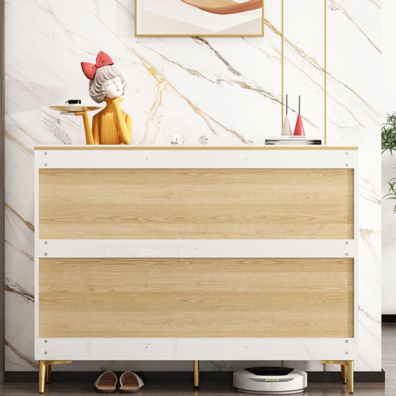 11.81" Wide Accent Chest White Contemporary Chest with Drawers