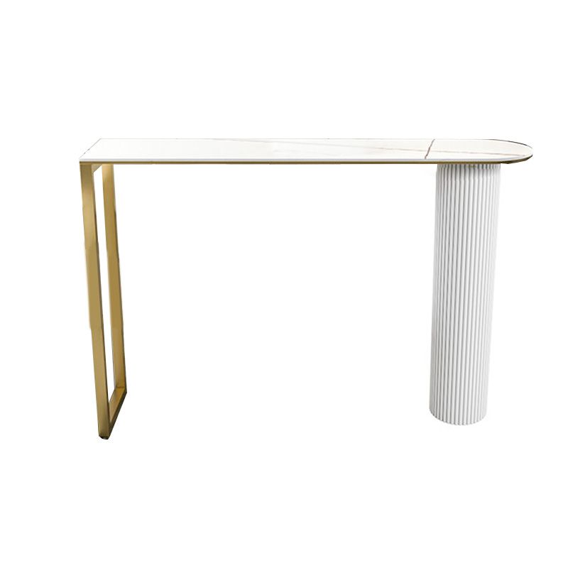 Stone Top Table Modern Style Bistro Pub Table for Dining Room