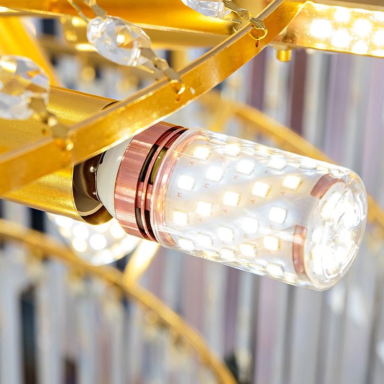 Lampadario in perline di cristallo luce tradizionale stile tradizionale lampadario appeso per soggiorno