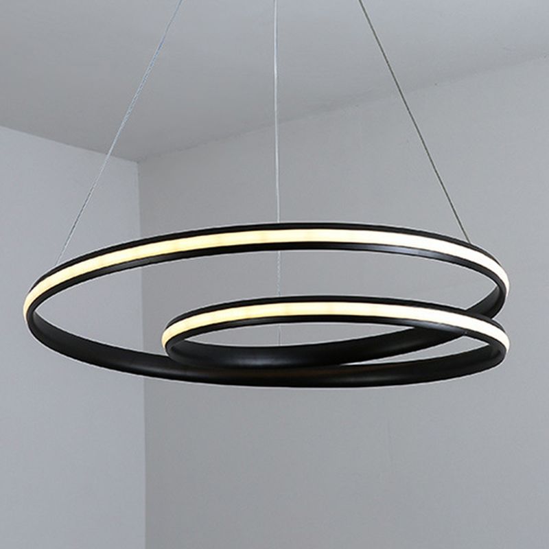 Simplicidad Spiral Posting Lighture Comedor acrílico Candelera LED lineal