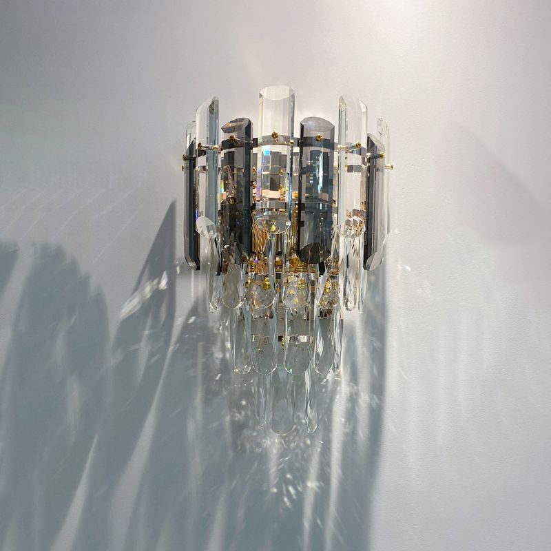 Crystal Shade Wall Light Fixture Postmodern Wall Light Sconce for Bedroom
