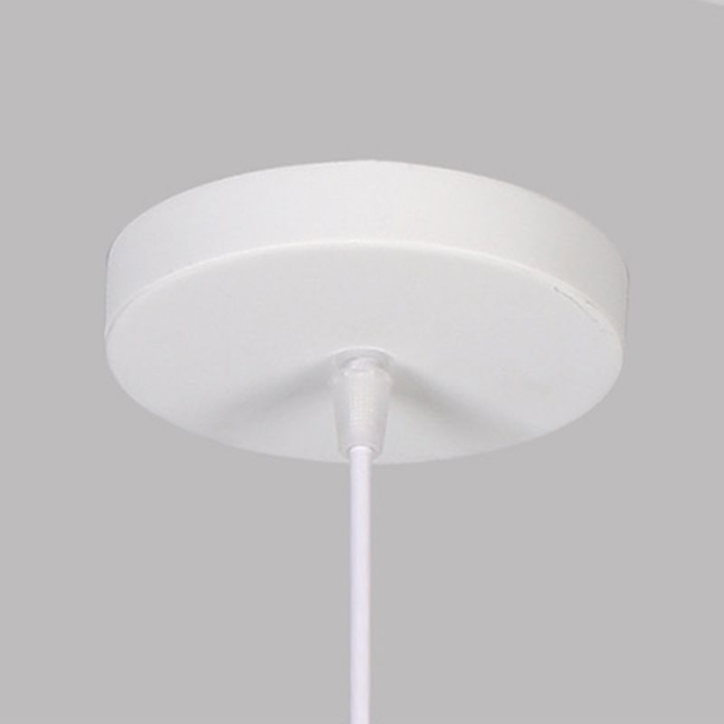 Macaron Style Hanging Light Fixture 1-Light Pendant Lamp with Aluminum Shade