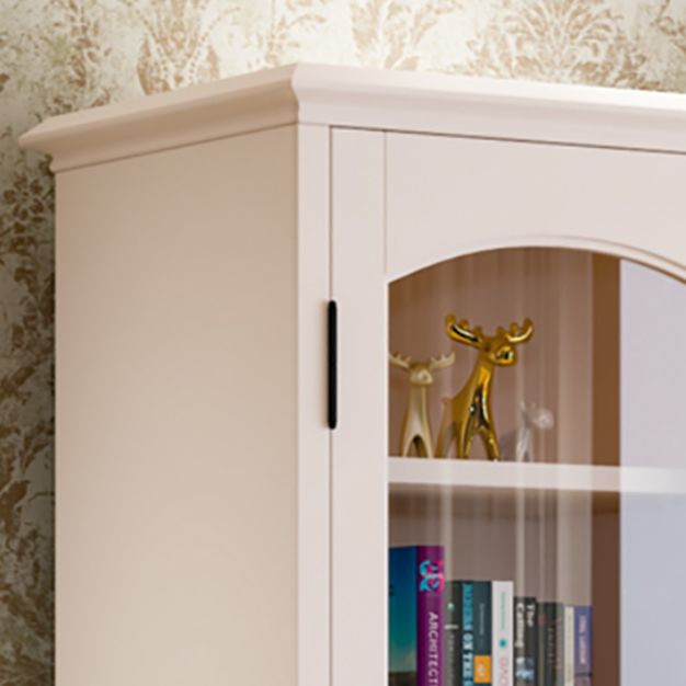Contemporary Solid Wood Side Cabinet 2-Door and 2-Drawer Water Resistant Chest in White