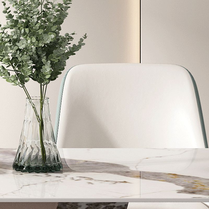 Glam Side Chair Metal Solid Back Dining Room Chair for Indoor