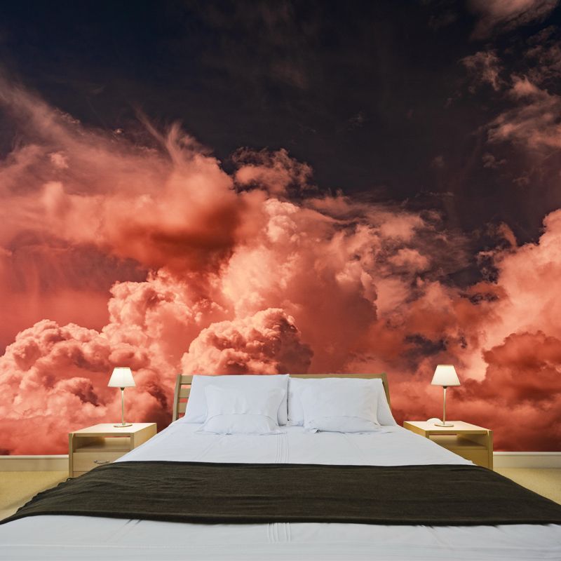 Modern Style Sky Wall Mural Wallpaper Photography Mildew Resistant for Bedroom