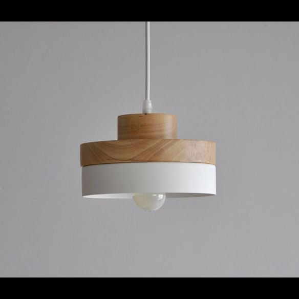 Japaner Stil hölzerne Hanglampe Metall Dome Schatten Suspension Anhänger für Küche