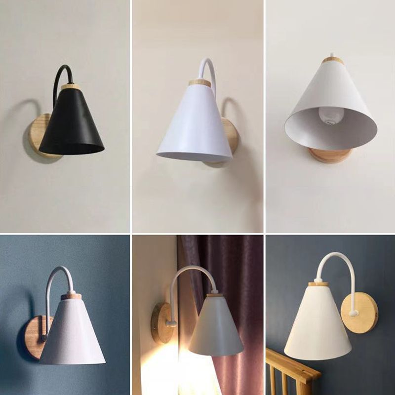 Metal Geometric Shape Wall Lights Industrial Style 1-Light Wall Light Sconce