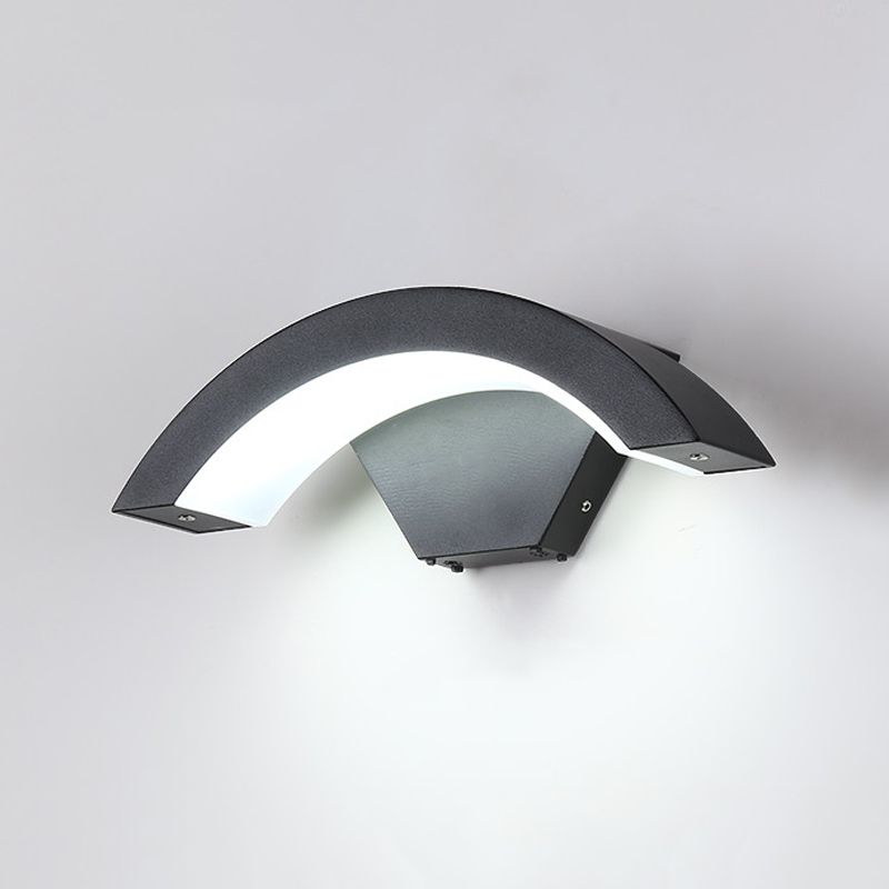 Moderne Stil Aluminium Wandleuchten Arc Form 11,5 "breites LED -Wandlicht für Outdoors