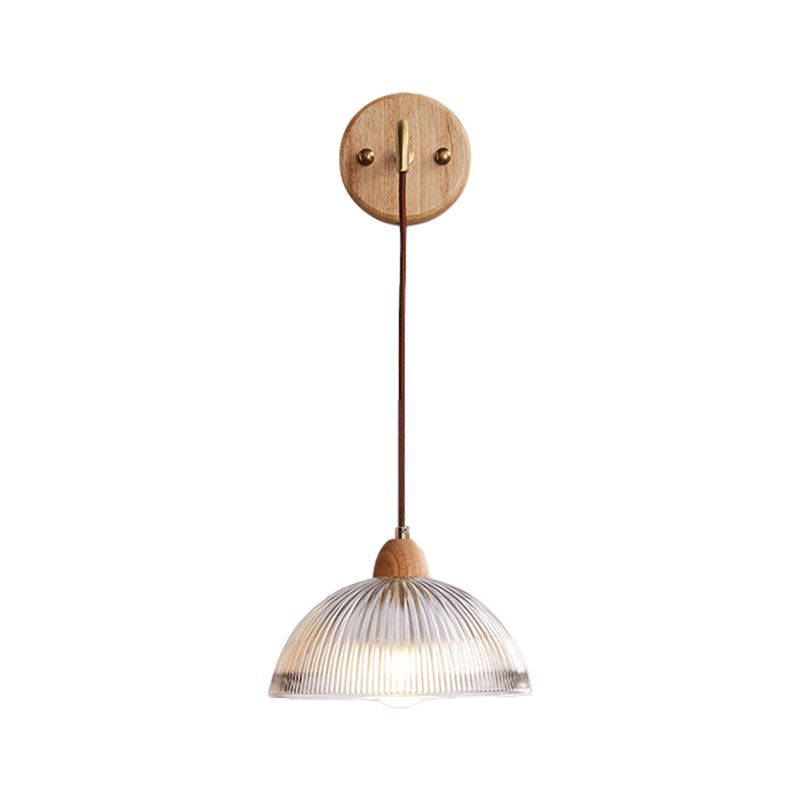 Modern Wooden Wall Mount Light 1-Light Wall Light for Living Room